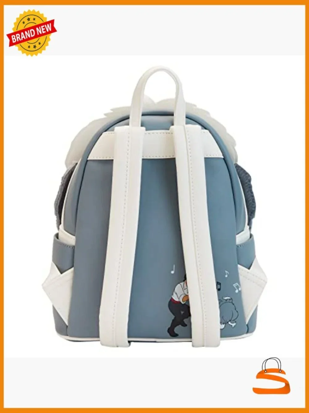 Faux Leather Double Strap Shoulder Bag Adjustable Mini Backpack